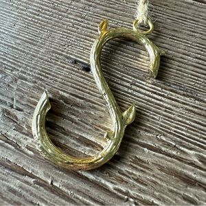 Anthropologie Gold Initial 'S' Ornament